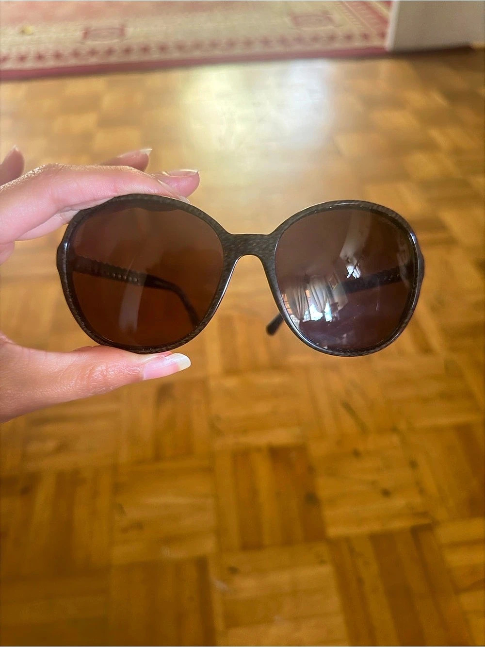 Chanel Round Chain Sunglasses 4245 Brown